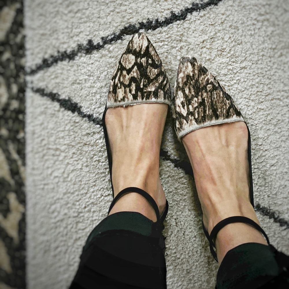 Derek Lam 10 Crosby Calf Hair D’Orsay Flats